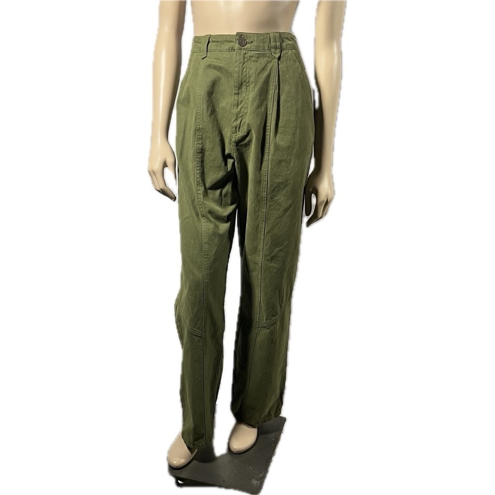 NWT Sandro Sahara Army Green Twill Trouser pants - Picture 4 of 13